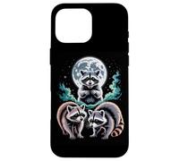 Full Moon Raccoon Trio Night Forest Wildlife Case for iPhone 16 Pro Max