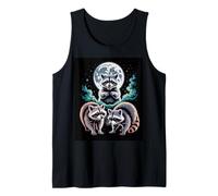 Full Moon Raccoon Trio Night Forest Wildlife Tank Top