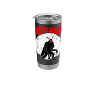 Full Moon Red Eyed Mothman Cryptid Cryptozoology Folklore Stainless Steel Insulated Tumbler