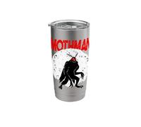 Full Moon Red Eyed Mothman Cryptid Cryptozoology Folklore Stainless Steel Insulated Tumbler