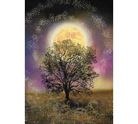 Full moon single blank fine art A5 greeting card for all occasions - Harvest Moon