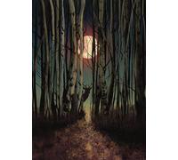 Full moon single blank fine art A5 greeting card for all occasions - Hunters' Moon