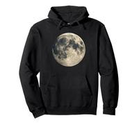 Full Moon Space Science Astronomy Lunar Planet Pullover Hoodie
