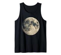 Full Moon Space Science Astronomy Lunar Planet Tank Top