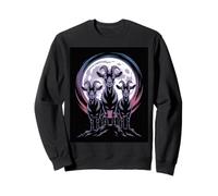 Full Moon Triple Goat Trio Witchy Lunar Night Sweatshirt