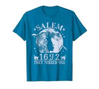 Full Moon Witch Salem 1692 They Missed One T-Shirt, Men, Sapphire Blue, 3X-Large