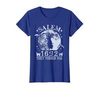 Full Moon Witch Salem 1692 They Missed One T-Shirt, Women, Royal Blue, 3X-Large