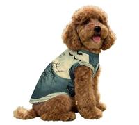 Full Moon with Bats Crow Summer Dog Cooling Vest T-Shirt Ice Silk Breathable Pet Clothes Soft Sleeveless Tank Top