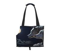 Full-Moon Wolves 3D Printed Pet Shoulder Bag Lightweight Breathable Travel Pet Bag 26 * 34cm Weekend Pet Travel Set