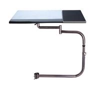 Full Motion Chair Clamp Keyboard Holder Laptop Desk+ Square Mouse Pad +Chair Arm Clamp Elbow Wrist Support Mouse Pad (Silver)