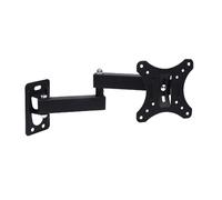 Full Motion TV Wall Mount Bracket, Metal Corner Wall Mount TV Bracket Retractable Monitor Mount 360° Rotation Swivel Tilt Extension Adjustable Articulating Arms, Up to 33lbs (Fits 10 to 32 Inch)