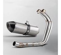 Full Motorcycle Exhaust Front Link Pipe For MT07 FZ07 XSR700 2014-2024 Modified Exhaust Pipe Exhaust Muffler Muffler Exhaust(Color 1)