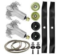 Full Mower Deck Rebuild Kit for Craftsman 42 Inch LT1000 LT2000 130794 532130794 134149 144959 131494 95 1/2 Inch Belt Spindle Blades Idler