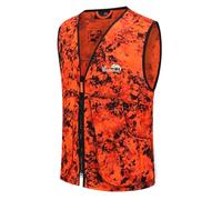 Full mundur Blaze Camo Orange Hunting Vest Hunting Safety Lightweight Vest with Multiple Pockets for Adults Unisex