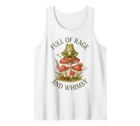 Full of Rage and Whimsy Frog Mushroom Cottagecore Art Tank Top