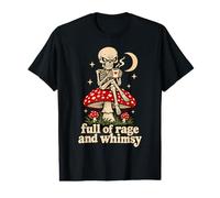 Full of Rage and Whimsy Skeleton Mushroom Halloween Costume Value Graphic T-Shirt