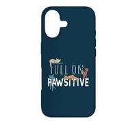 Full On Pawsitive! Chilling Cute Retro Cats Pun Case for iPhone 17