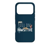 Full On Pawsitive! Chilling Cute Retro Cats Pun Case for iPhone 17 Pro