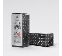 Full Pack of D6s: Black & White