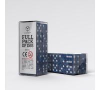 Full Pack of D6s: Cobalt & White