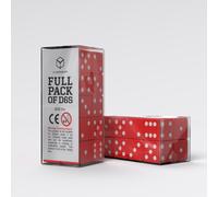 Full Pack of D6s: Red & White
