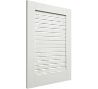 Full Panel Solid Wooden Door - Cupboard Doors - Slatted Wardrobe Door - White - Finished - Single Pine Door 462X394mm