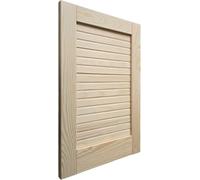 Full Panel Solid Wooden Door Cupboard Single Door Slatted Wardrobe Door Natural Pine Wood Ready To Paint Or Varnish 462X394mm