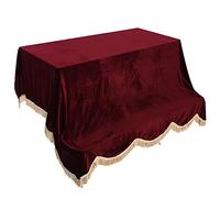 Full Piano Cover Cloth, Dustproofing Upright Protective Cover Cloth Velvet Accessory Decorated for Living Rooms Training Centers 200 X 150cm (Red)