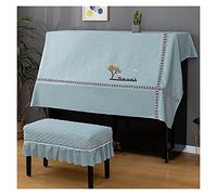 Full Piano Cover, Piano Cloak Upright Top Cover 200 140cm Elegant Embroidery Rural Style Hanging Thick((single seat type))