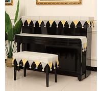 Full Piano Cover, Simple Piano Cover Stylish 3-Piece Towel Cute Little Ball Decoration Protective(A,153 * 34cm+180 * 30cm+76 * 36cm)