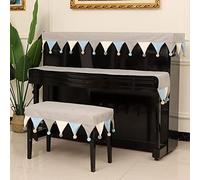 Full Piano Cover, Simple Piano Cover Stylish 3-Piece Towel Cute Little Ball Decoration Protective(C,153 * 34cm+180 * 30cm+56 * 36cm)