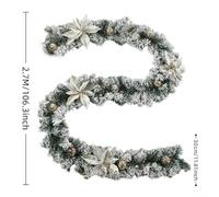 Full Pine Christmas Garland Designed with Craftsmanship and Vibrant Colors to Enhance Seasonal Indoor Decoration (2.7 m silver)
