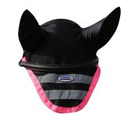 (Full, Pink/Black) Weatherbeeta Reflective Horse Ear Bonnet
