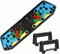 Full Portable Home Gym Resistance Bands Workout Package 4 Bands 3.1/ 12 in 1 push up board /14 in 1 push up board/18 in 1 push up board (12 IN 1 PUSH UP BOARD)