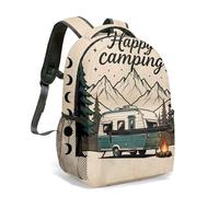 Full Print Backpack 16 Inch Camping RV Pine Tree Design Outdoor Hiking Bag for Kids Students Minimalist Nature Pattern (03)