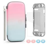 Full Protective Kits for NSW2 Gaming Console Includes Carrying Case Hard Shell Covers Glass Screen Protector Thumb Grips Hard Shell Carrying Case