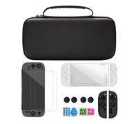Full Protective Kits for NSW2 Gaming Console Includes Carrying Case Hard Shell Covers Glass Screen Protector Thumb Grips Carrying Case Full Protective Kits