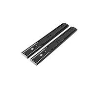 Full Push to Open Der Slides 500mm Heavy Du Metal Runners with Rebound Buffers 60Kg Load Capaci Smooth 3 Fold Design 1 Pair Black