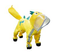 Full Raincoat With Hood Four Legs Coverage For Small Medium Rainwear Outdoor Walking (Light Yellow4, 41X59cm)