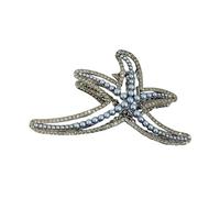Full Rhinestones Star Fish Hair Clip Secure Grip Alloy Ponytail Holder For Female Weddings And Special Occasion