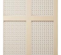 Full Roll Cream Cane Wood Panel Wallpaper Wicker Rattan Modern Contemporary