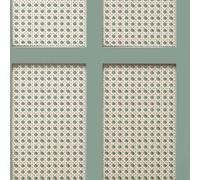 Full Roll Green Cane Wood Panel Wallpaper Wicker Rattan Modern Contemporary