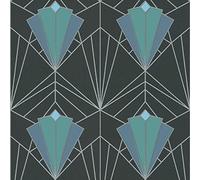 Full Roll Isadora Teal Gold Wallpaper Paste The Wall Glitter Textured Vinyl