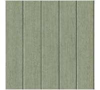 Full Roll - Painted Wood Panel Green Wallpaper - Contemporary Versatile Sophisticated Plank - 10.05m x 53cm Roll - Washable Peelable Paste The Paper - Bedroom Living Room