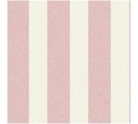 Full Roll - Pink Textured-Look Striped Wallpaper 10.05m x 53cm Roll - Washable Peelable Easy to Hang - Contemporary Versatile Modern Kids Bedroom Living Room Blush Panel
