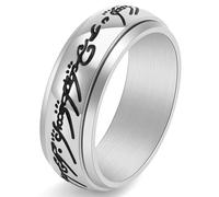 Full Rotation Titanium Steel Ring for Men 360° Spinning Band Fantasy Style Jewelry Kinetic Men's Gift