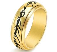 Full Rotation Titanium Steel Ring for Men 360° Spinning Band Fantasy Style Jewelry Kinetic Men's Gift