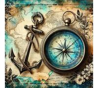 Full Round Diamond Painting Compass Suitable for Beginners DIY Diamond Mosaic Landscape Handmade Gift 30 * 30cm