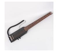 Full Scale Length Headless Silent Travel Electric Guitar Right/left Hand Portable Foldable Guitar Headless Guitars for Adults (Color : Left 01)