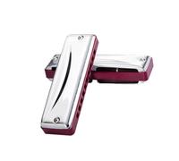 Full Scale Ten Hole Plastic Harmonica Red Key Of D And Other Tones For Professional Performance harmonica Professional Instrument(Key of G)